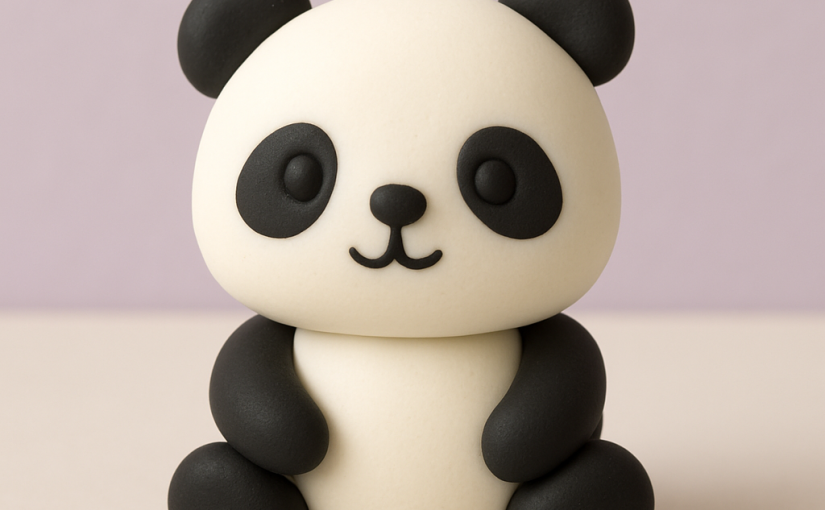 Clay panda bear – DIY step by step tutorial