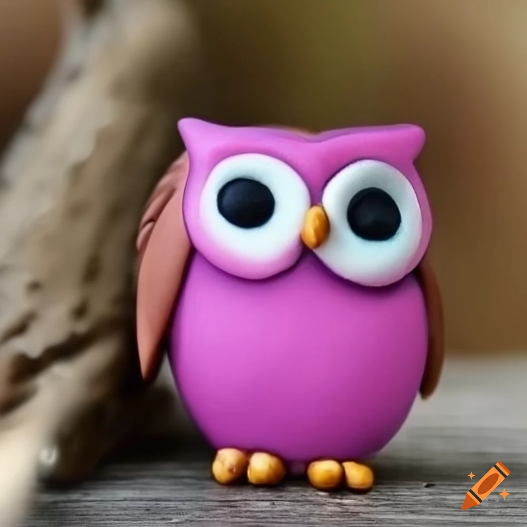 polymer clay owl fimo nice figurine realistic diy pretty