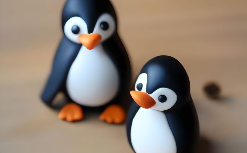 Polymer clay penguin